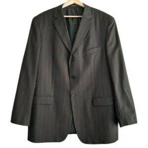 PRINCIPE w/ ZIGNONE Cloth Light Wool Blazer Stripe MADE IN ITALY Men's 46L